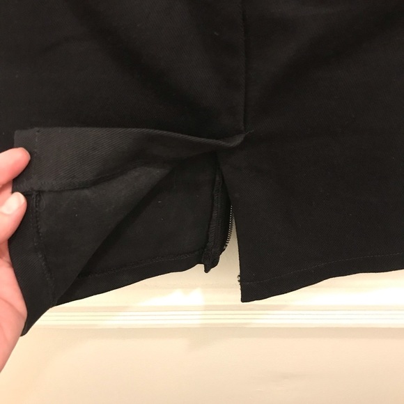 Lip Service Front Zip Pencil Skirt Small Black Zipper Slit Goth Punk 90s Y2K - Picture 7 of 11